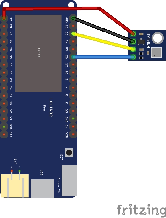 esp32 and bmp180