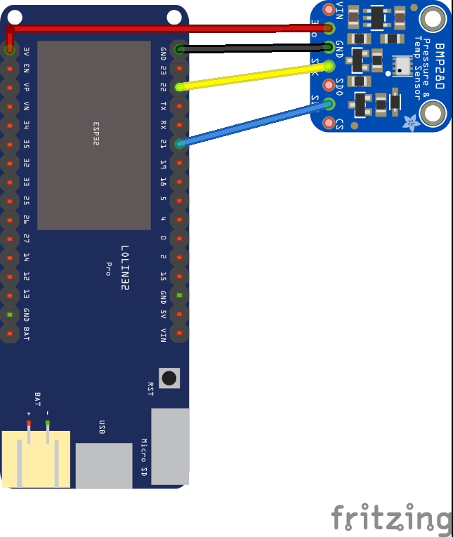 esp32 and bmp280