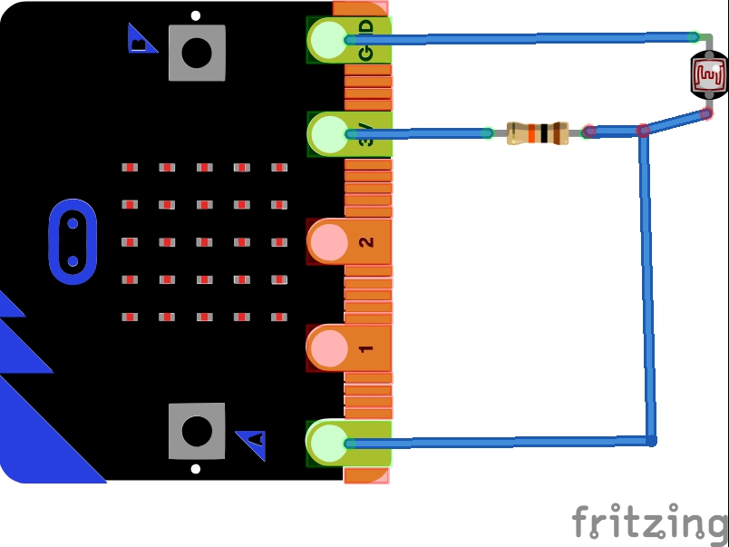 microbit and ldr example