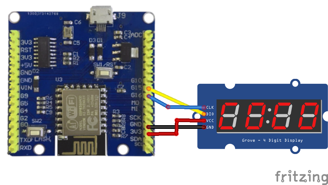 typyboard and tm1637