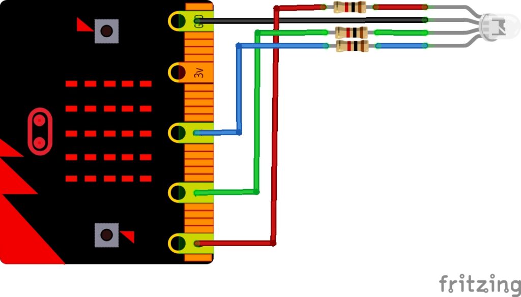 Micro:bit RGB led examples in Micropython